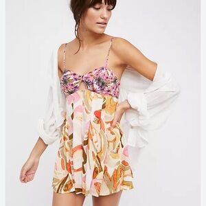 Free people Floral and Abstract Print romper